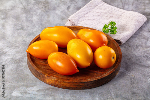 Sweet juicy ripe yellow tomato
