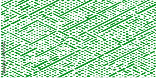 A macro pattern of a green computer motherboard features a digital processor chip and complex electronic hardware engineering for high-tech network data industry applications on a PCB circuit board