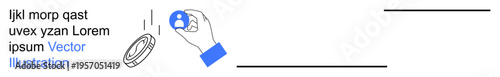 Identity verification, user authentication, digital security, online privacy, access control, and data protection. A hand holds a profile icon near a badge. Identity verification and user