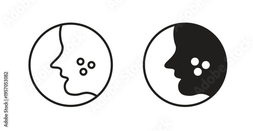 Acne icon for web design. icon symbol vector