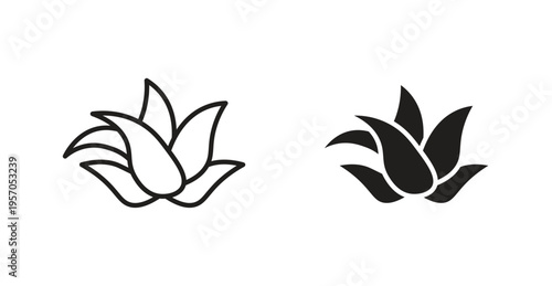 Aloe vera icon for web design. icon symbol vector