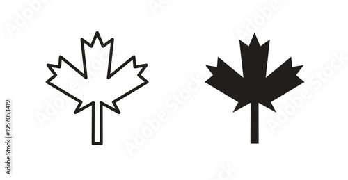 Autumn leaf canadian icon for web design. icon symbol vector