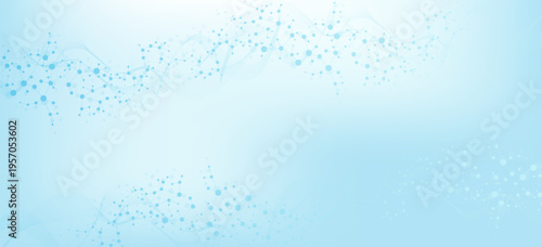 Molecular structure and genetic engineering, atom, neural network, neurons, DNA molecule. Scientific research concept for healthcare, medical, technology, chemistry, science template presentation