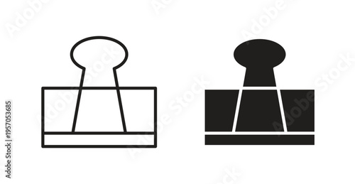 Binder clip icon for web design. icon symbol vector