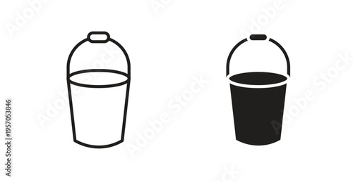 Bucket icon for web design. icon symbol vector