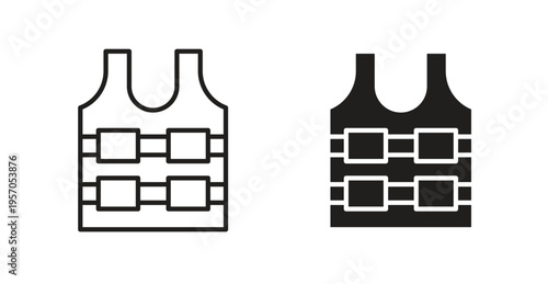 Bulletproof vest icon for web design. icon symbol vector