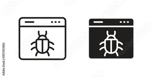 Bug icon for web design. icon symbol vector
