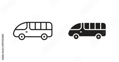 Bus coach icon for web design. icon symbol vector