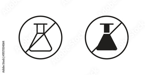 Chemical free sign for web design. icon symbol vector