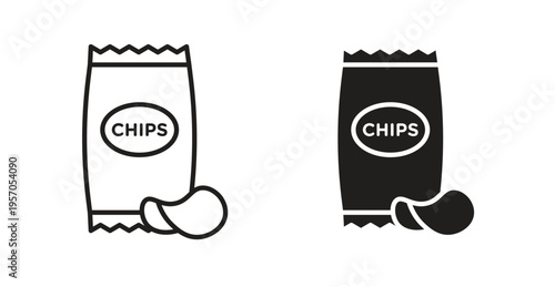 Chips icon for web design. icon symbol vector
