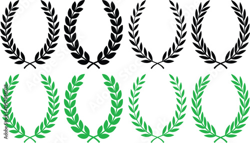 Laurel wreath vector graphics laurel leaves illustrations wreath design elements