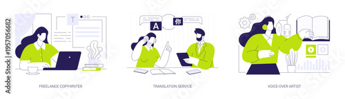 On-demand services isolated cartoon vector illustrations se