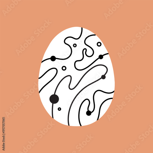Easter egg icon. Illustration of Spring or Easter. Perfect for banner, postcard, poster, party and other decorations.