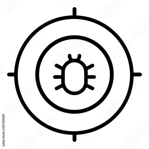 Pest icon vector. Pest control Illustration sign. Insect control symbol. pest control service logo.