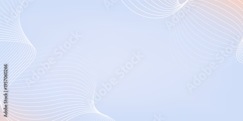 Soft pastel purple gradient background with white subtle wavy lines - futuristic minimalist vector illustration. digital elegant