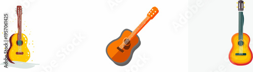Melodic Musicality: A 2D Illustration of a Guitar