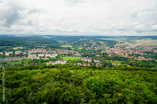 Wallpaper Mural View from the Paulinenturm tower near Bad Berka overlooking the surrounding landscape. The town's old observation tower.
 Torontodigital.ca