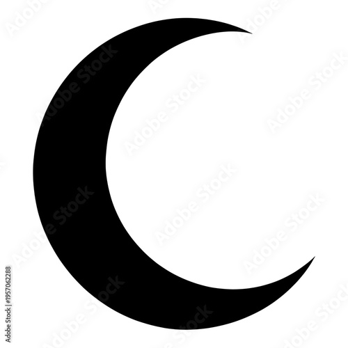 Waxing and Waning Crescent Moon Line Icon