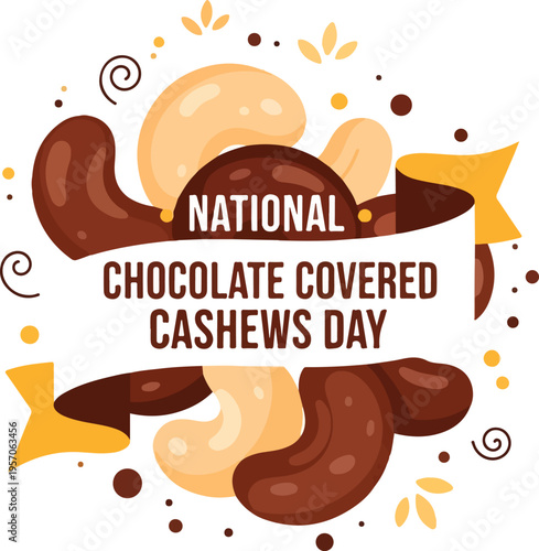 Chocolate covered cashew nuts celebration.
