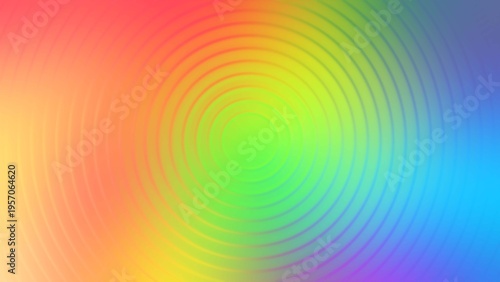 Vibrant Rainbow Color Spectrum with Concentric Circles Abstract Background Design Element