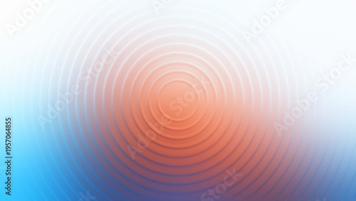 Abstract radial ripple pattern with vibrant blue, orange, and white gradient colors, modern background