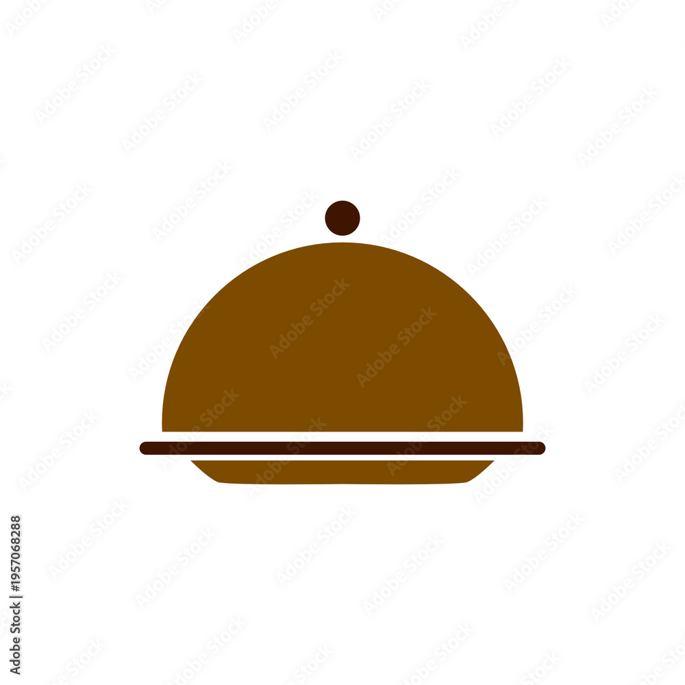 Fototapeta premium professional restaurant food server cloche cover icon