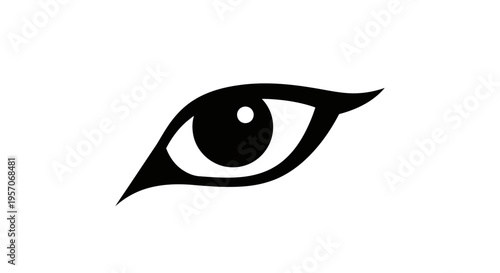 Close-up illustration of a stylized eye on a white background.
