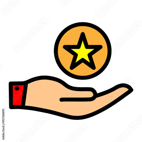 Rating Vector Filled Icon Design