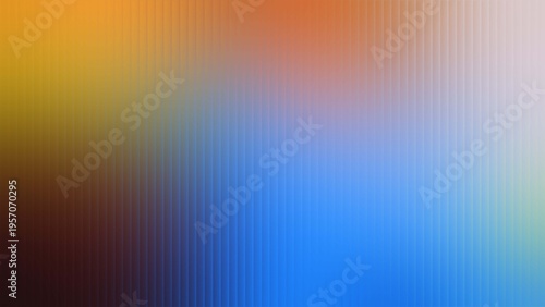 Abstract colorful gradient background with vertical lines, vibrant blue, orange, and white blur effect
