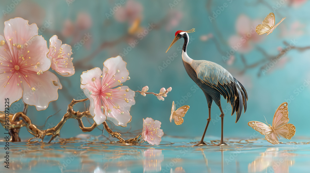 Fototapeta premium bird on a branch