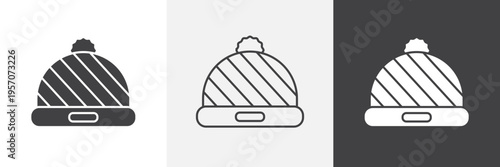 Beanie icon element for design projects and web designs