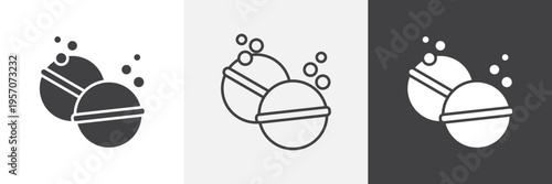 Bath salts bomb icon element for design projects and web designs