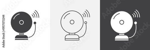 Bell school icon element for design projects and web designs