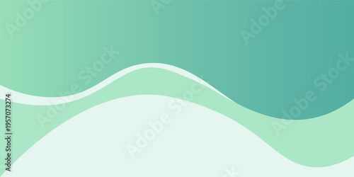 Pastel green mint abstract wave background presentation template. modern vector eps10