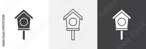Bird house icon element for design projects and web designs
