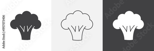 Broccoli icon element for design projects and web designs