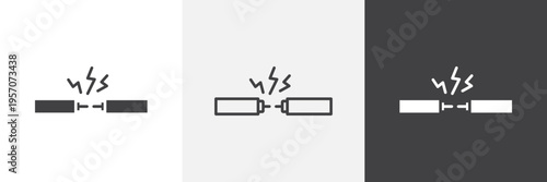 Broken Wire Icon icon element for design projects and web designs