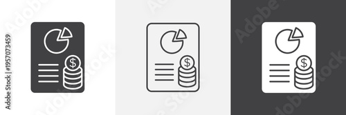 Budget planning icon element for design projects and web designs