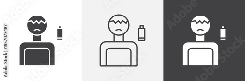 Burnout icon element for design projects and web designs