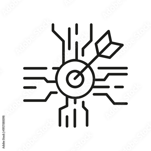 Ai technology target arrow network for digital strategy
