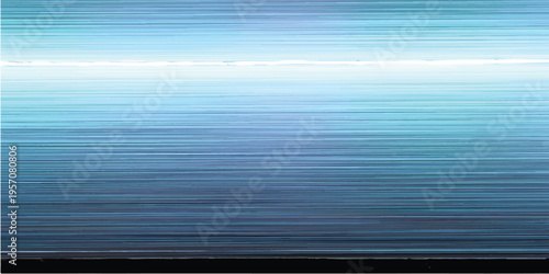 A bright artistic wallpaper of a wooden pier stretching into the blue sea and sky with horizontal lines and a motion blur design