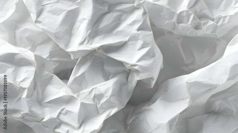 Fototapeta premium crumpled white paper