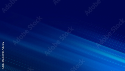 Abstract blue background with moving light streaks and big data concept