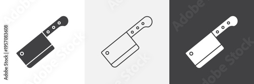 Butcher knife icon element for design projects and web designs