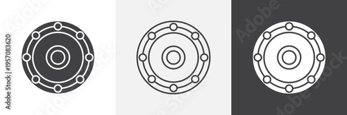 Car bearing icon element for design projects and web designs
