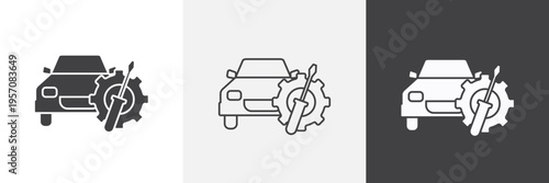 Car repair icon element for design projects and web designs