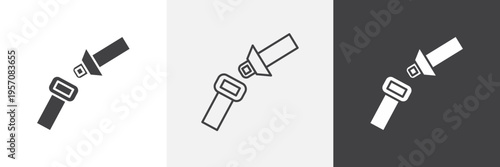 Car seat belt icon element for design projects and web designs