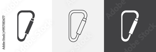 Carabiner icon element for design projects and web designs