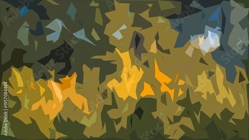 Fotografija AUTUMN LANDSCAPE - Colorful tree leaves among the green pines