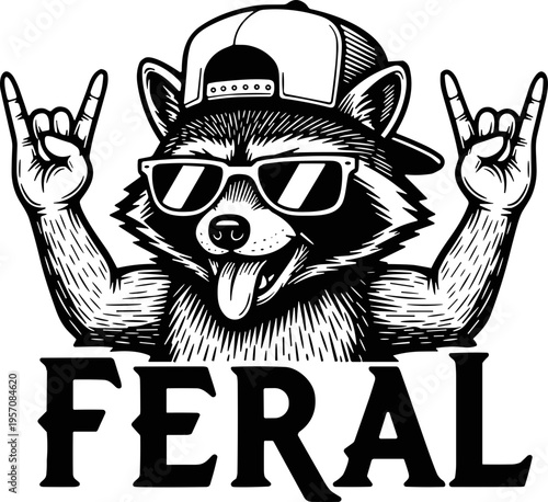 Feral Raccoon SVG, Cute But Feral SVG, Cute But Feral Raccoon SVG, Funny Feral Raccoon SVG, Raccoon SVG